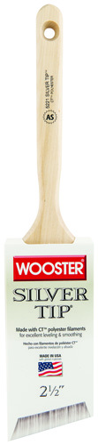 WOOSTER 5221-2-1/2 Paint Brush, 2-15/16 in L Bristle, Sash Handle, Stainless