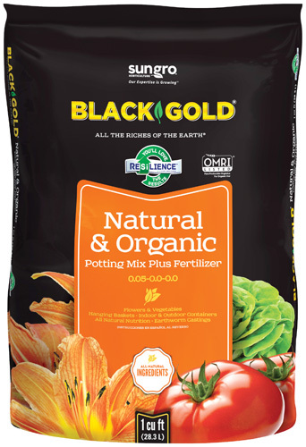 sun gro BLACK GOLD 1402040 1 CFL P Potting Mix, Brown/Earthy, Granular