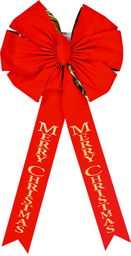 HolidayTrims Christmas Bows, Deluxe Red Velvet With Gold
