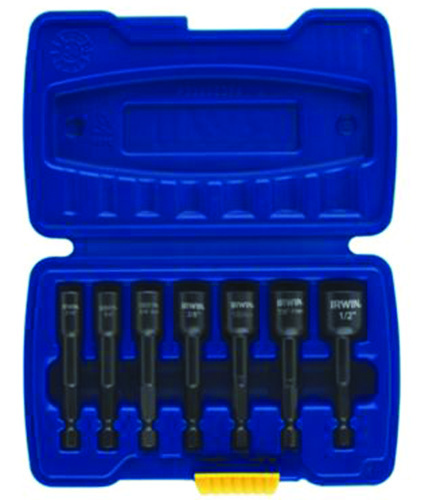 IRWIN POWER-GRIP 394100 Bolt Extractor Set, HCS, Black Oxide, 7-Piece, For