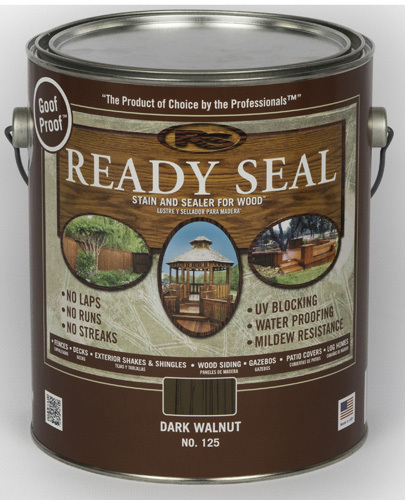 Ready Seal 125 Stain and Sealer, Dark Walnut, 1 gal Can