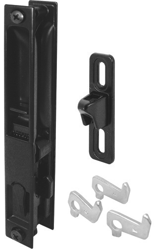 Prime-Line C 1043 Handle Set, 1 to 1-1/4 in Thick Door, Aluminum, Painted