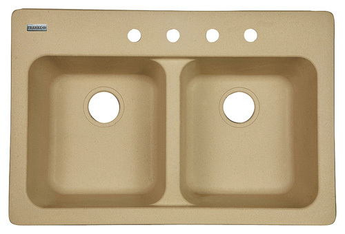 KINDRED FTS904BX Kitchen Sink, Top Mounting, Tectonite, Sand