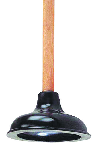 ProSource Toilet Plunger Drain, 6 In Dia, Black