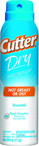 Cutter HG-96058 Dry Insect Repellent, 4 oz Aerosol Can