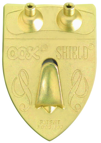 OOK 55005 Shield Hanger, 50 lb Weight Capacity, Steel, Brass