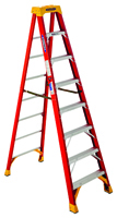 WERNER 6208 Step Ladder, 300 lb Weight Capacity, 5-Step, Fiberglass