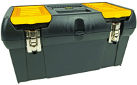 STANLEY 019151M Tool Box with Tray, 4.7 gal Storage, Comfort-Grip Handle,