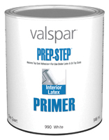 VALSPAR Prep-Step 990 Latex Primer, White, 1 qt Can