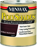 Minwax PolyShades 61380444 Wood Stain and Polyurethane, Satin, Bombay