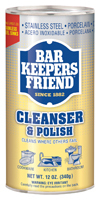 Bar Keepers Friend 11510 Cleanser and Polish, White, 12 oz Can