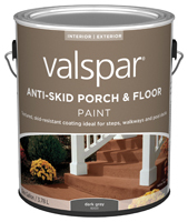 Valspar 82031 Anti-Skid Porch and Floor Paint, Dark Gray, 1 gal
