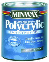 Minwax Polycrylic 63333444 Protective Finish Paint, Crystal Clear, 1 qt Can