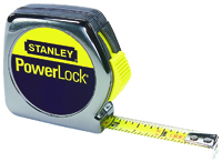 STANLEY 33-212 Measuring Tape, 12 ft L x 1/2 in W Blade, Steel Blade, Chrome