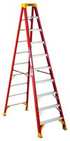 WERNER 6210 Step Ladder, 300 lb Weight Capacity, 9-Step, Fiberglass