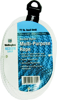 Wellington 16382 Rope, 77 lb Working Load Limit, 50 ft L, 1/4 in Dia, Nylon