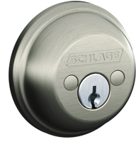 Schlage B62NV 619 Entry Deadbolt, Keyed Alike Key, 1 Grade, 2-Cylinder,