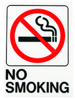 HY-KO D-20 Graphic Sign, Rectangular, NO SMOKING, Black Legend, White