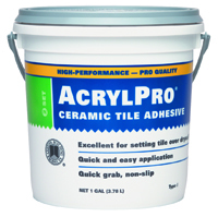 CUSTOM ARL40001-2 Ceramic Tile Adhesive, 1 gal Pail