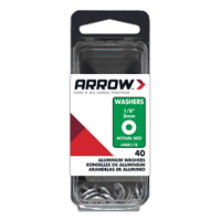 Arrow WA1/8 Flat Rivet Washer, 1/8 in ID, Aluminum
