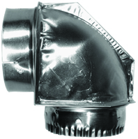 Builder's Best SAF-T-DUCT 010151 Close Elbow, 4.2 in Male x Female Thread,