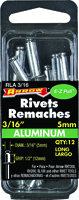 Arrow RLA3/16 Long Pop Rivet, 1/2 in L, Aluminum