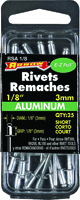 Arrow RSA1/8 Short Pop Rivet, 1/8 in L, Aluminum