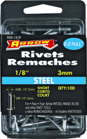 Arrow RSS1/8IP Short Pop Rivet, 1/8 in L, Steel