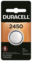 Duracell DL2450BPK Coin Cell Battery, Lithium, Manganese Dioxide, CR2450