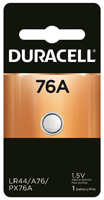 Duracell PX76A675PK Alkaline Battery, A76, Lithium, Manganese Dioxide, 1.5 V
