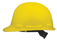 MSA SWX00345 Hard Hat, 4-Point Textile Suspension, HDPE Shell, Yellow