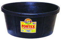 FORTEX-FORTIFLEX CR650 Round Utility Tub, 6.5 gal Volume, Rubber