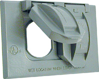 HUBBELL 5180-0 Cover, 2-13/16 in L, 4-9/16 in W, Metal