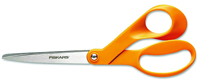 FISKARS 12-94518697WJ Scissor, Ergonomic Orange Handle