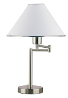Boston Harbor Swing Arm Adjustable Desk Lamp | 60 Watts | Satin Nickel
