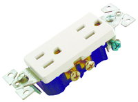 Eaton Wiring Devices 1107W-BOX Duplex Receptacle, 15 A, 2-Pole, 5-15R, White