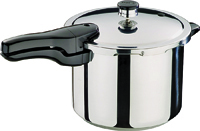 Presto 01362 Pressure Cooker, 6 qt Capacity, Stainless Steel