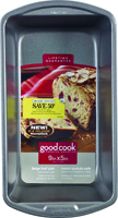 Goodcook 04026 Non-Stick Loaf Pan, 13 in L, 9.1 in W, Steel, Gray