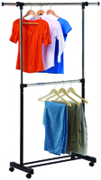 Honey-Can-Do GAR-01767 Expandable Garment Rack, 60 in W, 73 in H, Steel