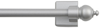 Kenney KN40343 Cafe Rod, Metal, Satin Silver