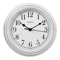 Westclox 46994A Wall Clock, Round, Analog, White Frame