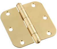 National Hardware N197-756 Door Hinge, 25 lb, 6 Holes, Solid Brass, Solid