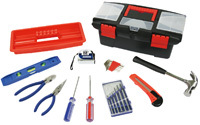 Vulcan Professional Tool Set With Tool Box, 23 Pieces