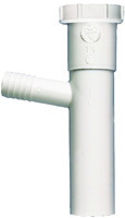 Plumb Pak PP66-4W Dishwasher Tailpiece, 1-1/2 in Slip Joint, White