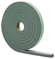 M-D 02311 Foam Tape, 10 ft L, 1/2 in Thick, PVC, Gray