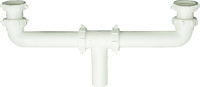 Plumb Pak PP930W Center Outlet, 1-1/2 in Slip Joint, White