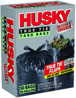 HUSKY TRASH/YARD BAG BLACK 39GAL