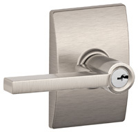 Schlage Latitude F51A VLAT619CEN Entry Lever Lockset with Century Trim,