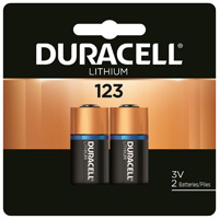 Duracell 41333212104 Ultra 123 Lithium Battery, Manganese Dioxide, 3 V