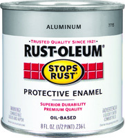 RUST-OLEUM STOPS RUST 7715730 Protective Enamel, Metallic, 0.5 pt Can